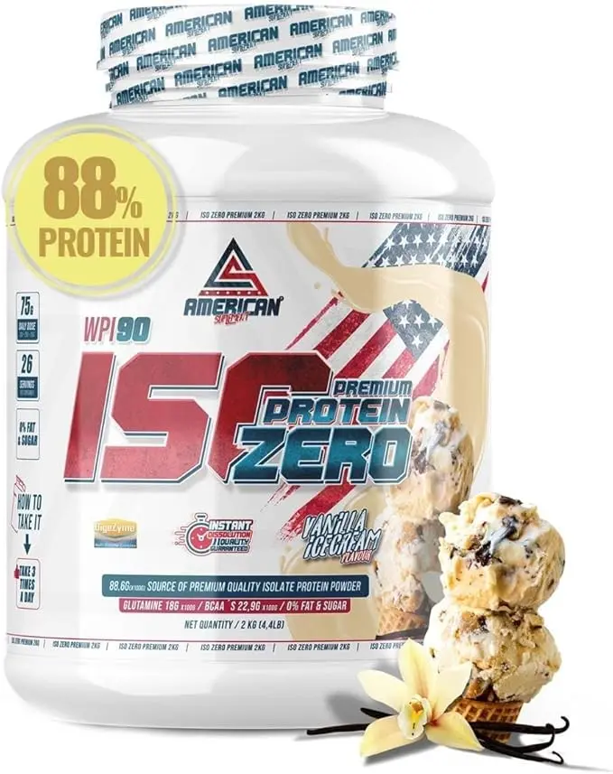 Proteína ISO Zero Premium Vainilla 2kg - American Suplement®