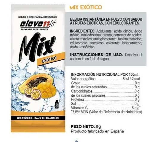 SOBRE MIX SABOR EXÓTICO SIN AZÚCAR