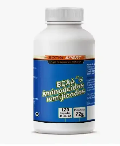 [8427483010364] BCAA’s (AMINOÁCIDOS RAMIFICADOS) 120 CÁPSULAS DE 600 MG